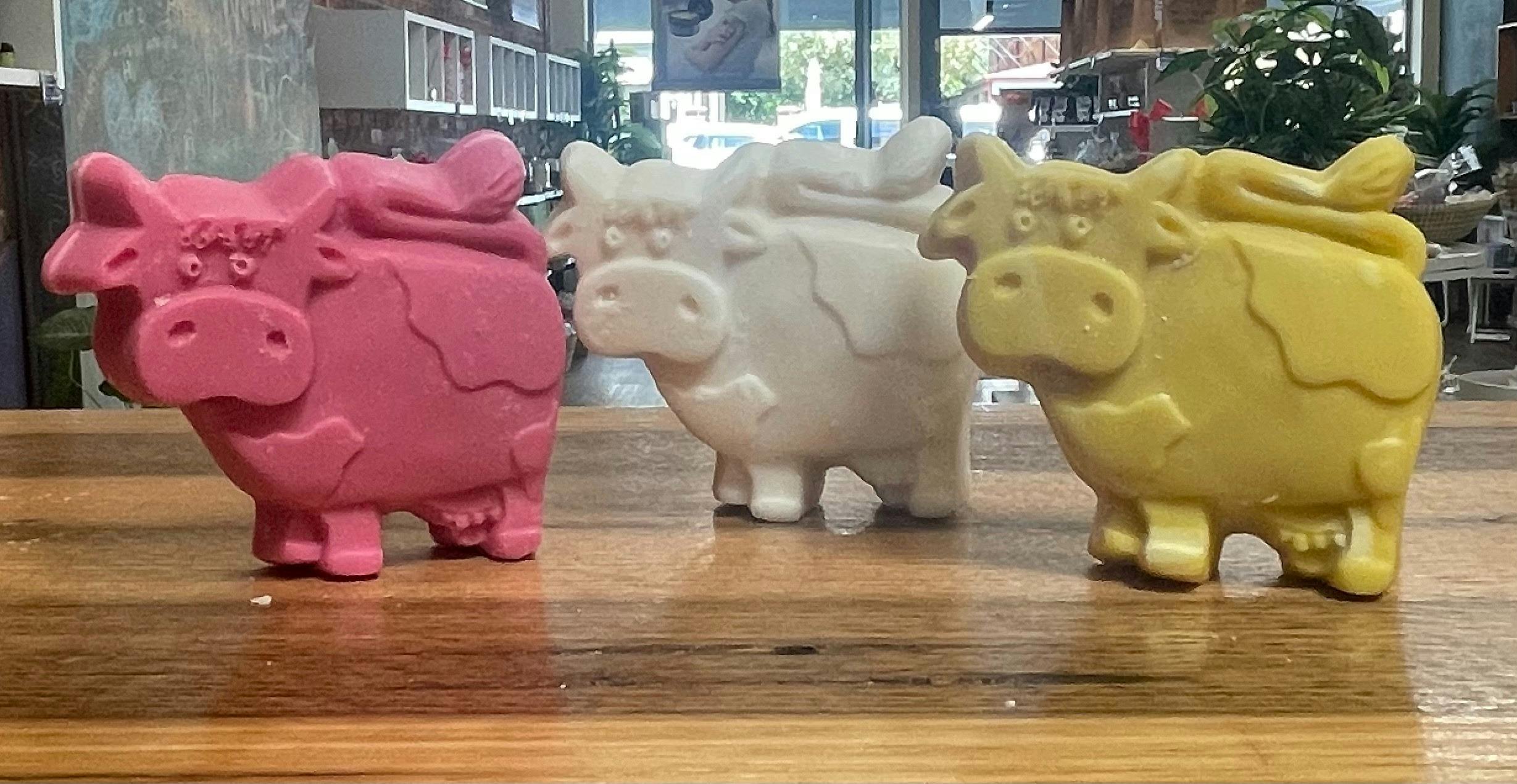 Set of 3 Baby Daisy Cow Soaps