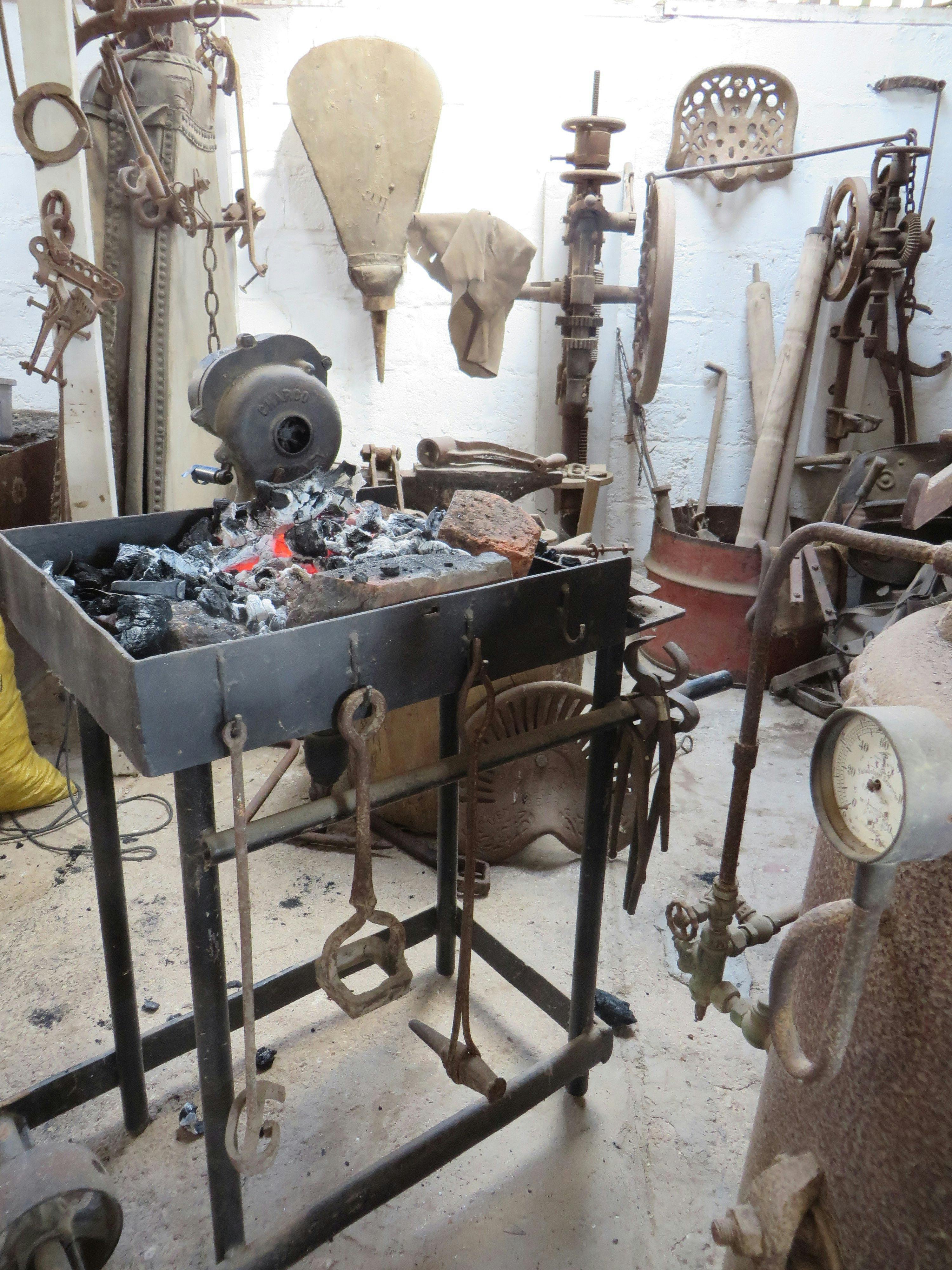 The blacksmith's shed...working