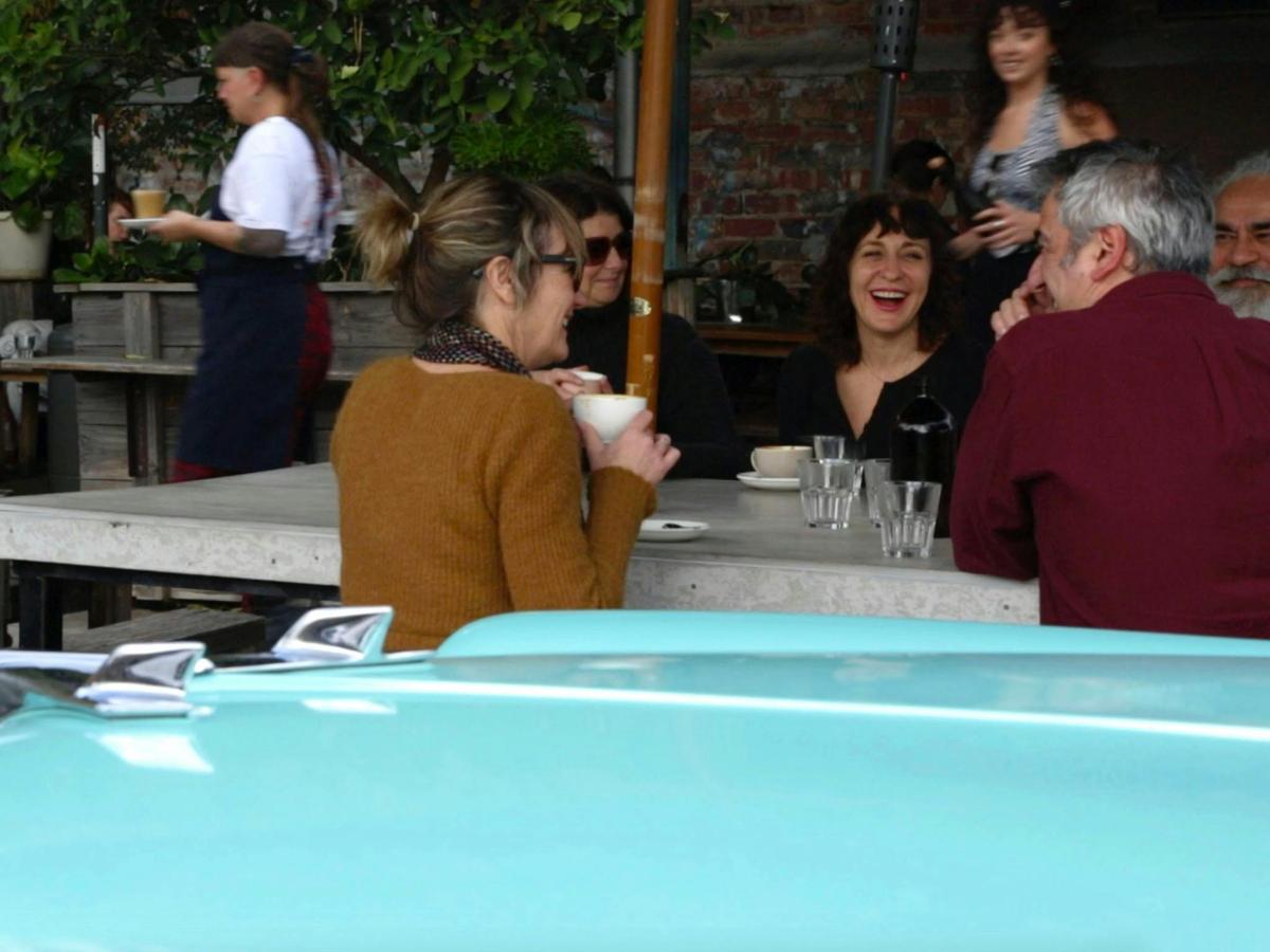 Last stop before home: A coffee and champagne stop at The Herbert Cafe, Northcote.