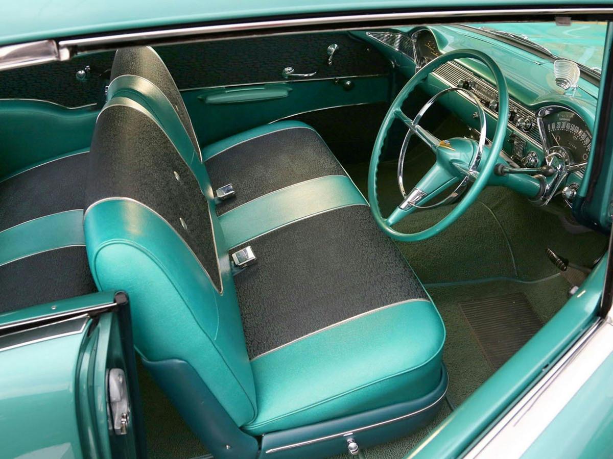 Interior view of the '57 Chevrolet.