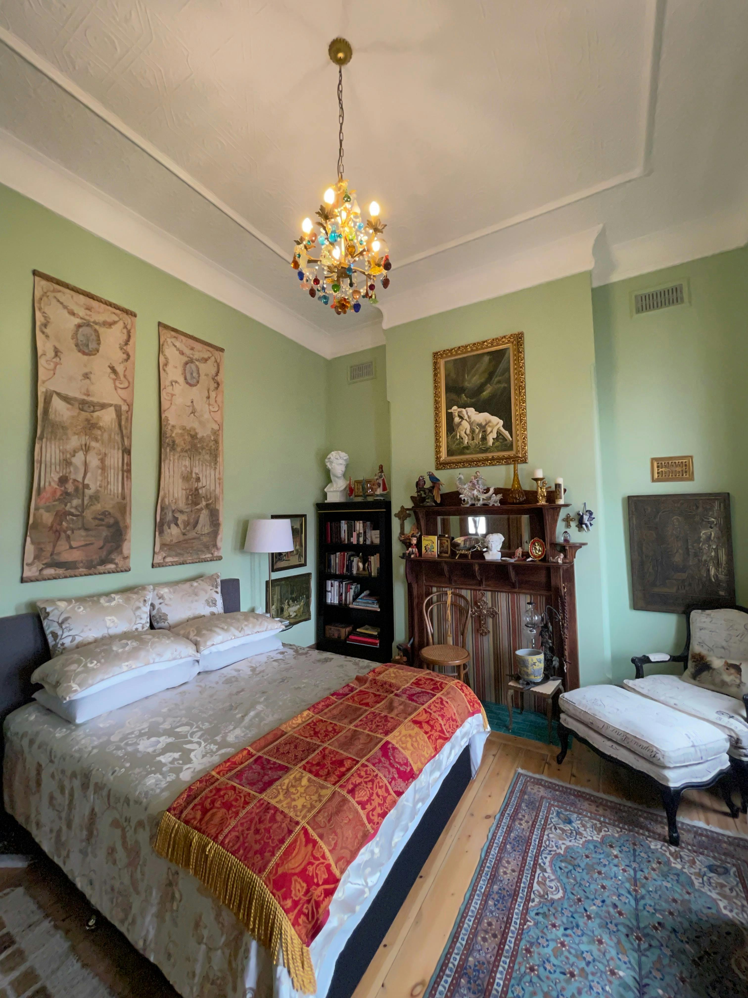 The Italian bedroom upstairs.