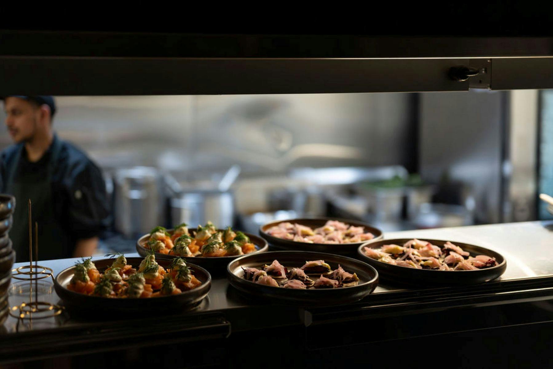 Array of canape options for private dining