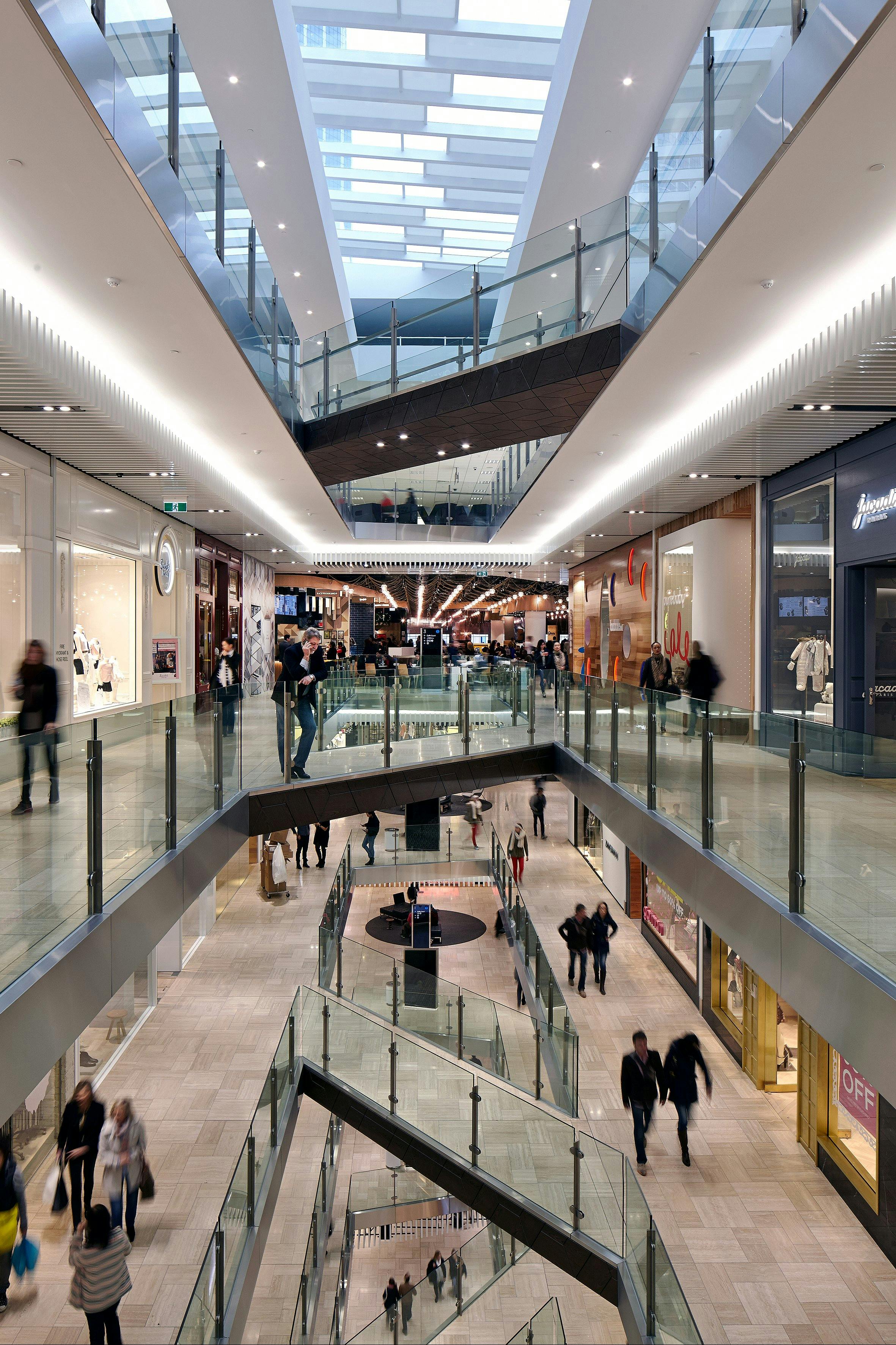 Emporium Melbourne inside view of the atrium