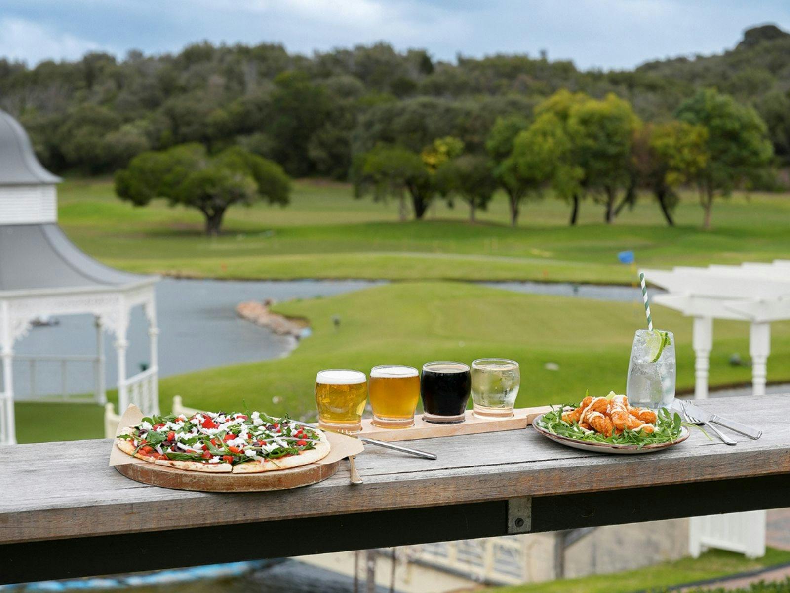 Beer garden overlooking the golf course