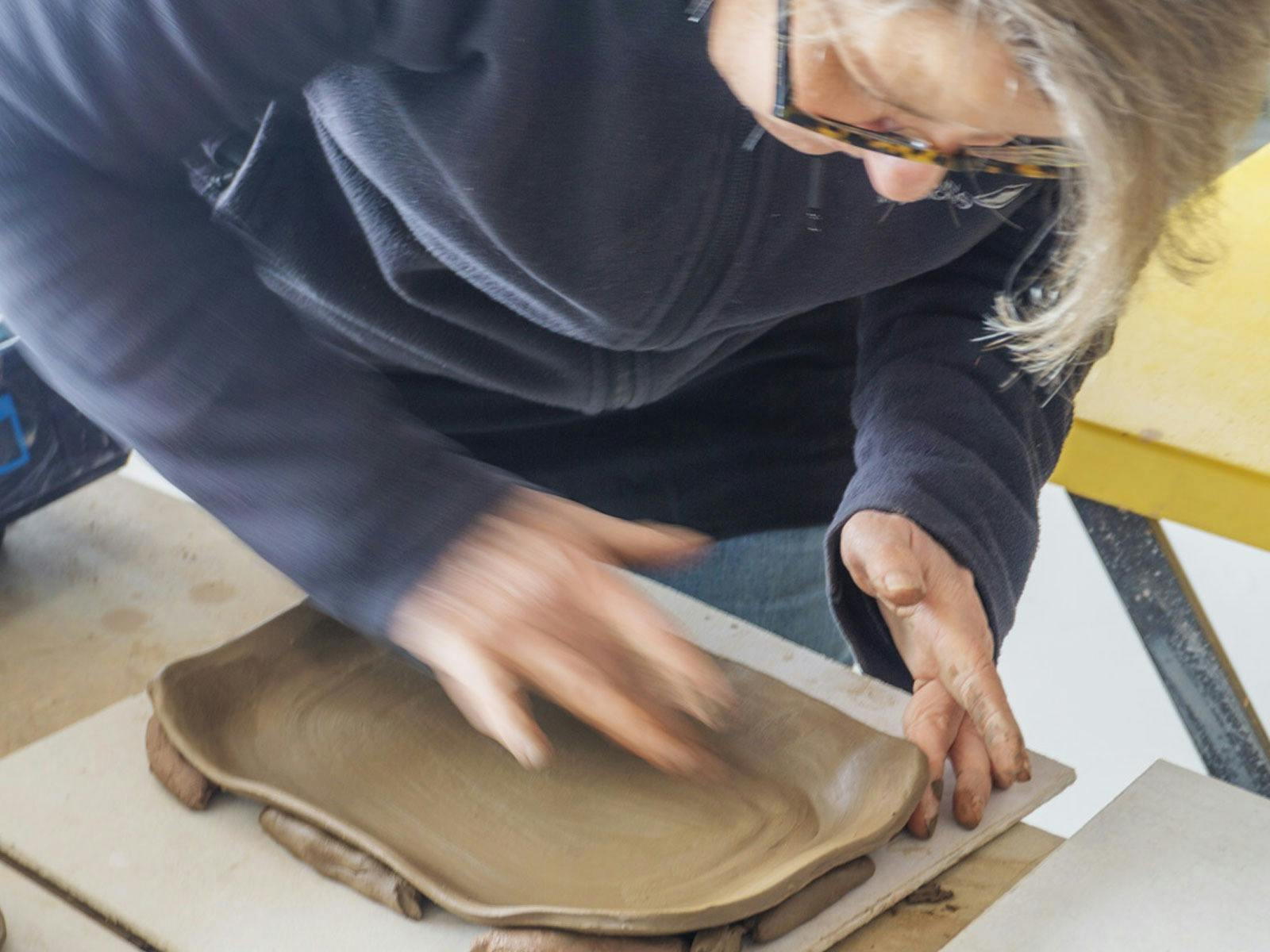 Dimboola Pottery plate making workshop