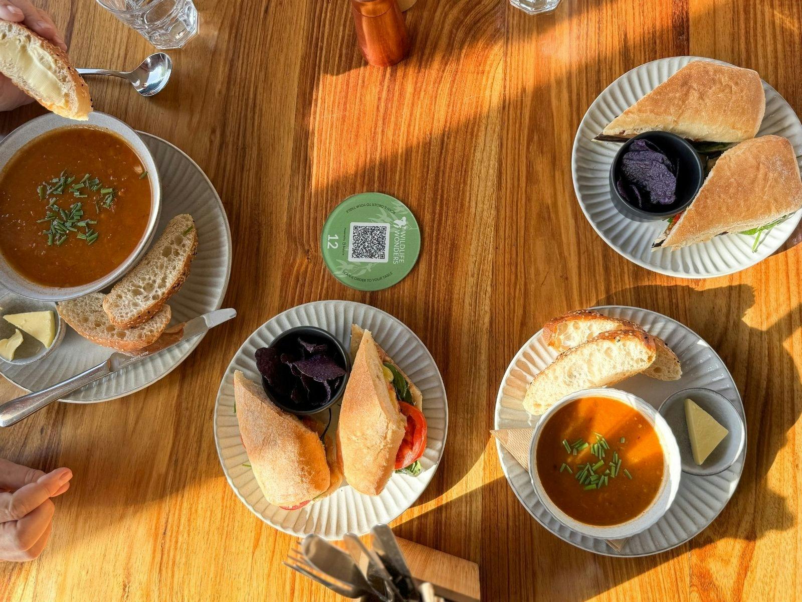 Light meals made with local produce