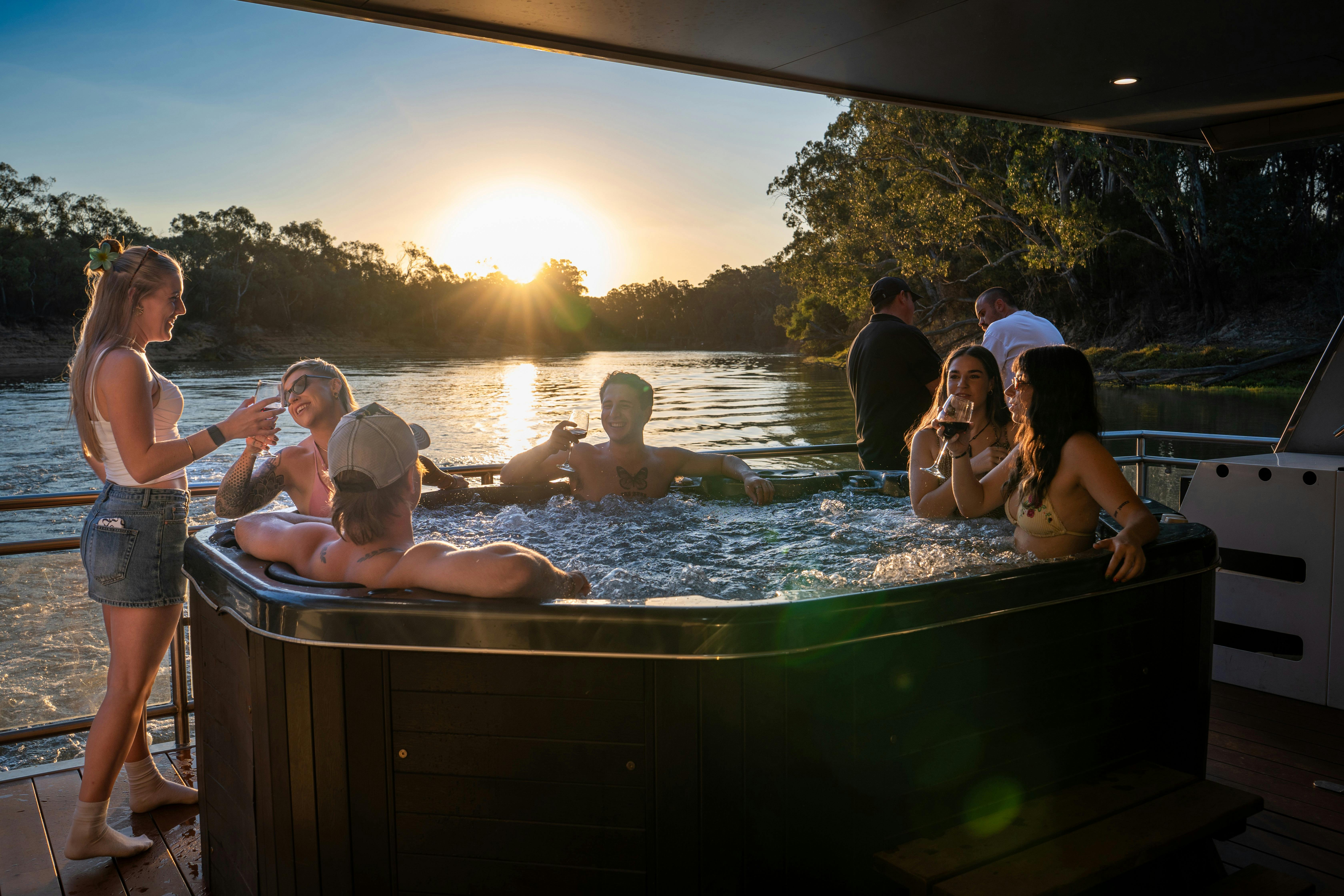 Relax in the hot spa
