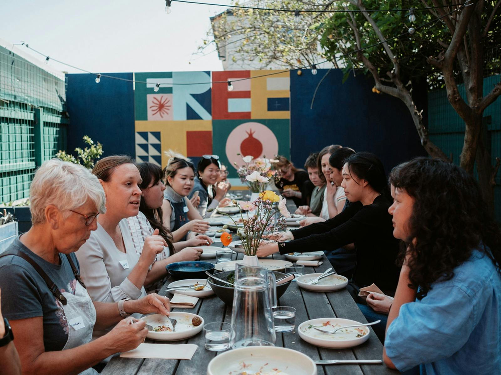 Sharing a meal after the Cooking Experience