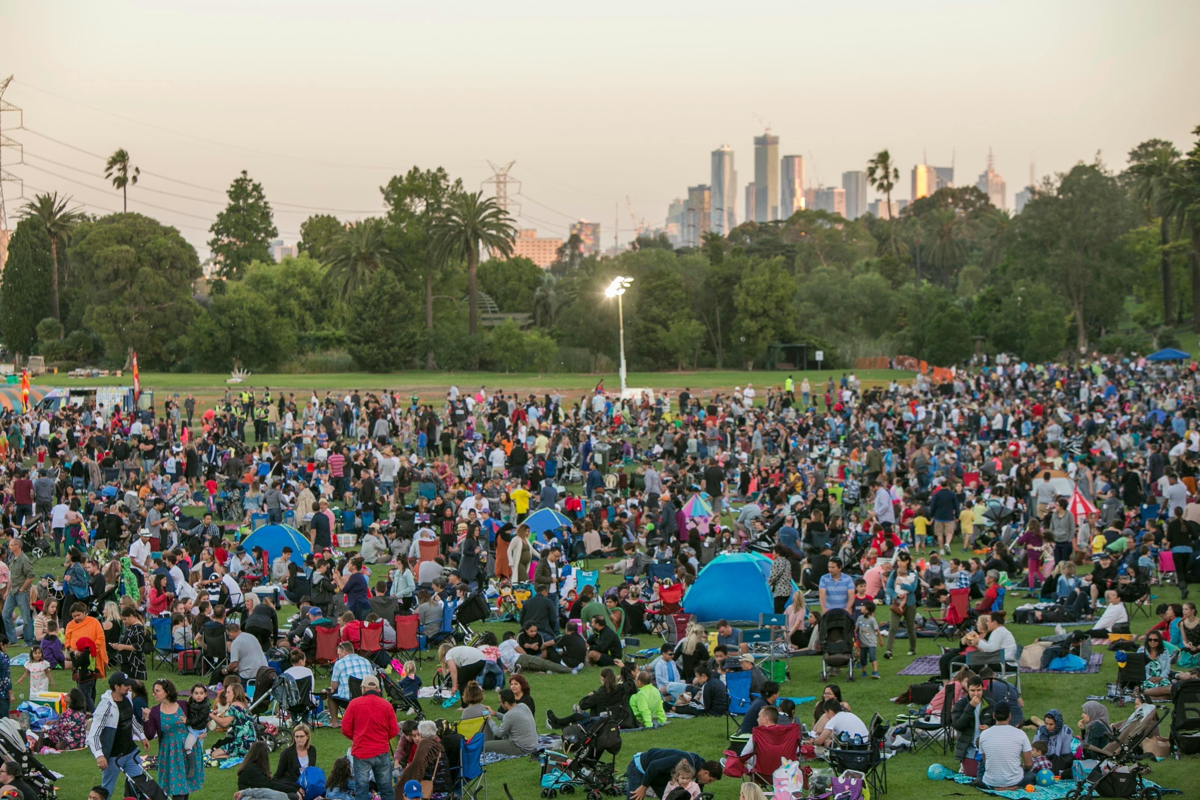 NYE with City Skyline