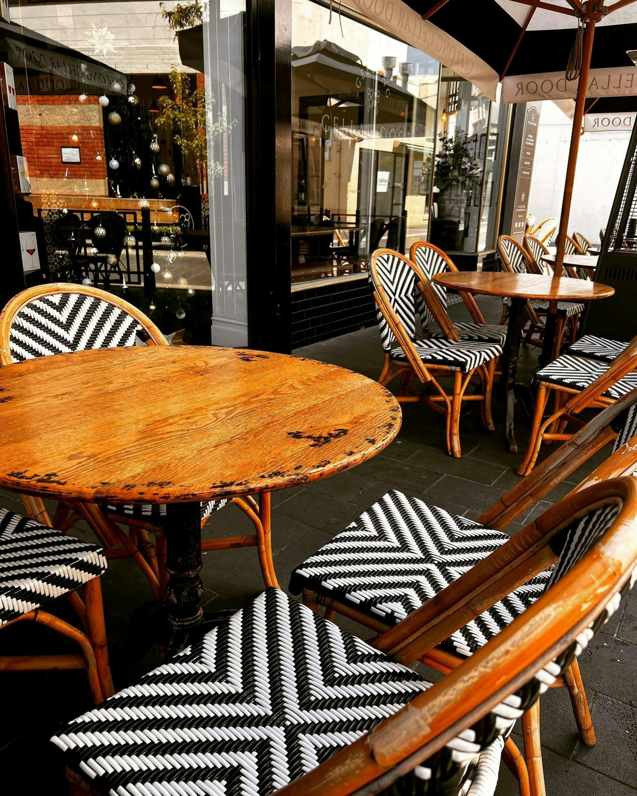 Outdoor dining at Geelong Cellar Door