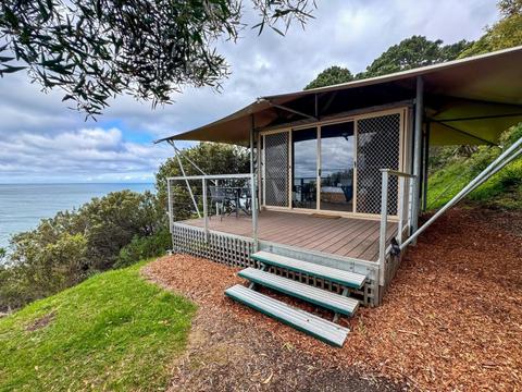 Glamping at Lorne Foreshore Caravan Park