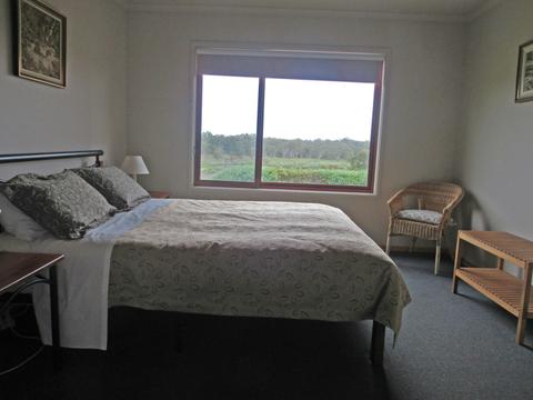 Bedroom with view to the wetlands