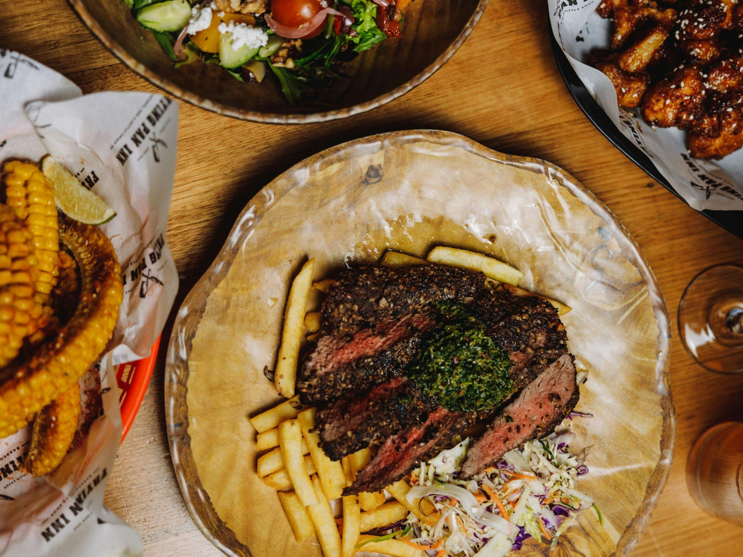 An image of a meat dish served up at Frying Pan Inn