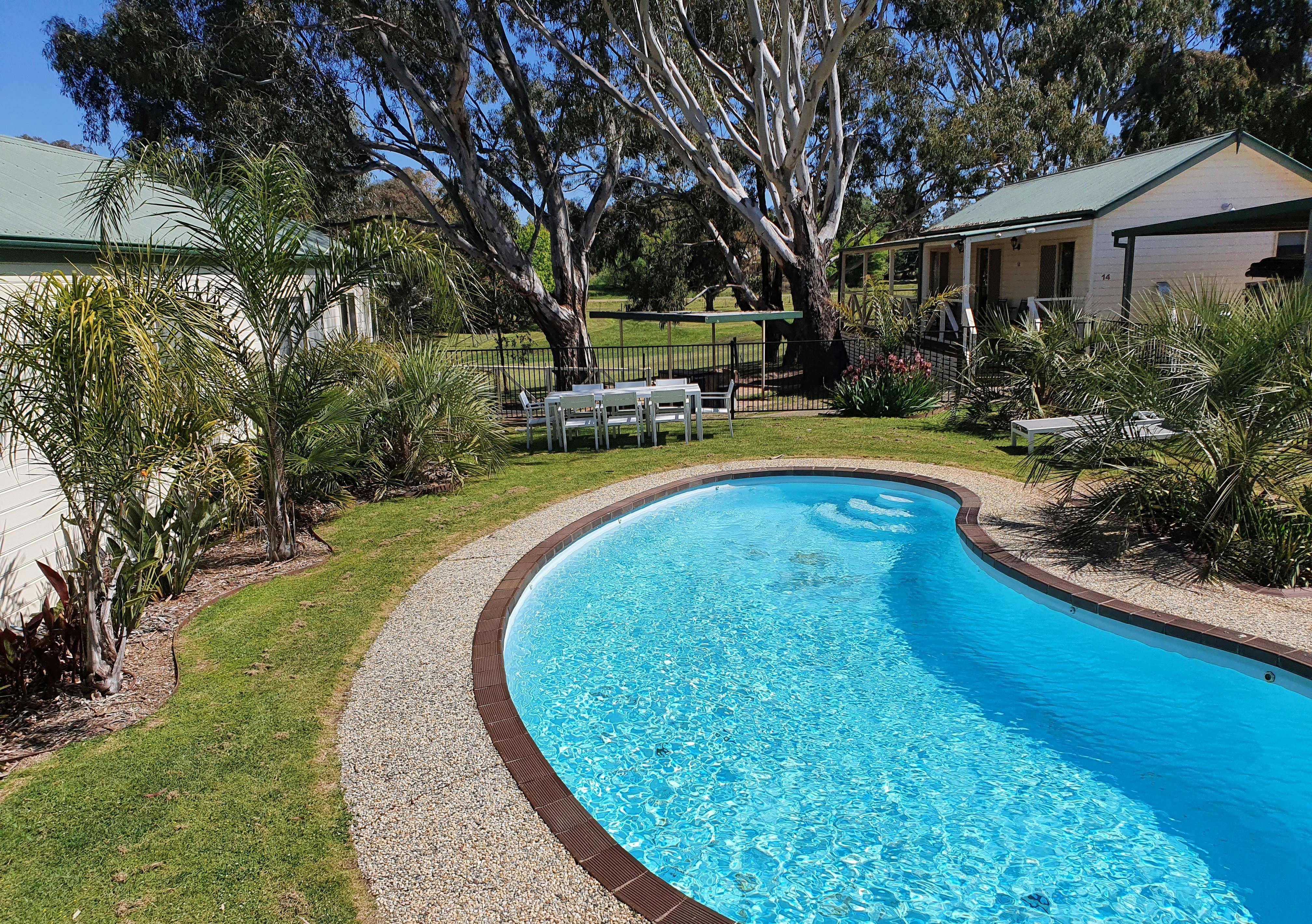 Outdoor Saltwater Pool Area