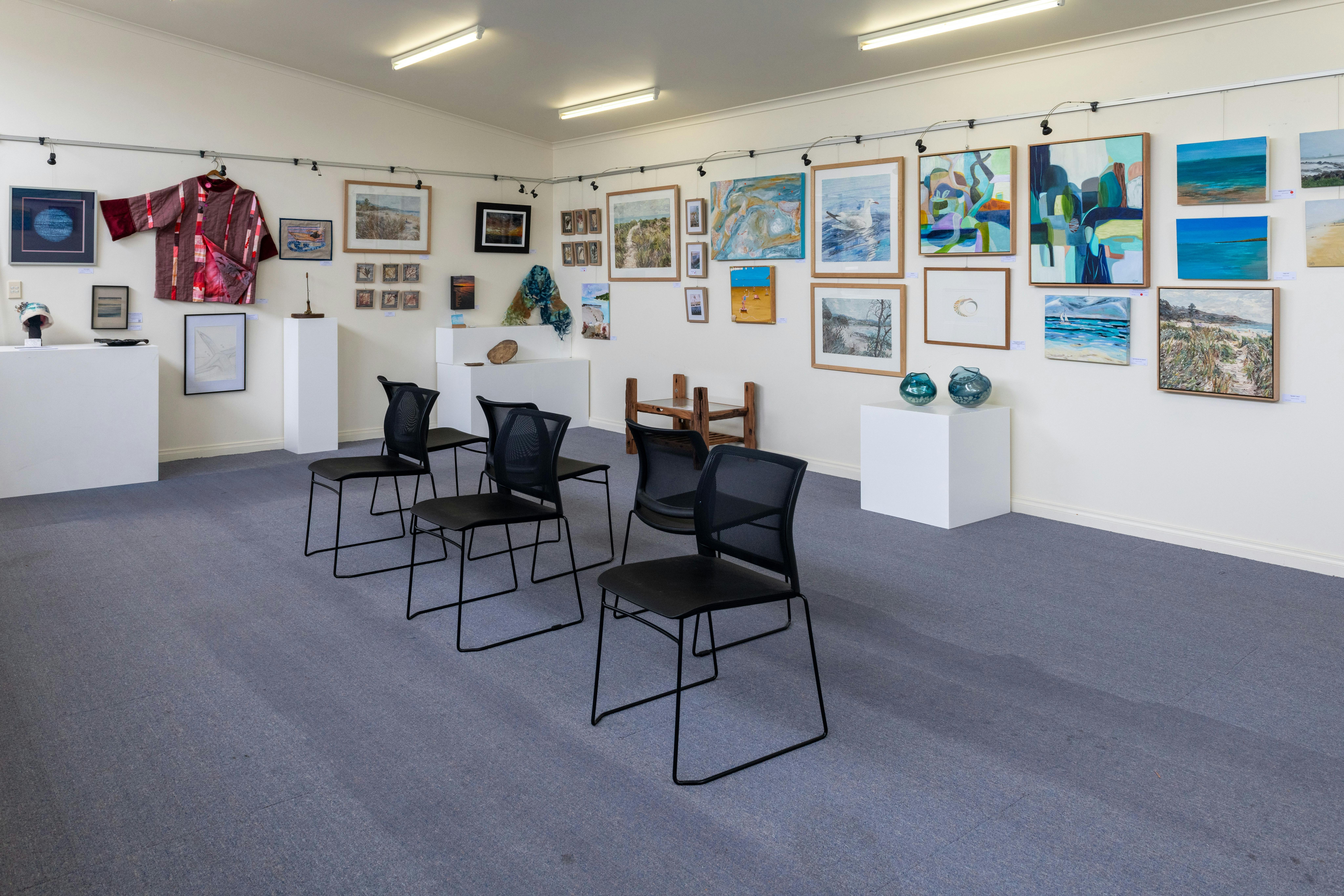 Tidelines exhibition - paintings, prints, textiles and sculpture