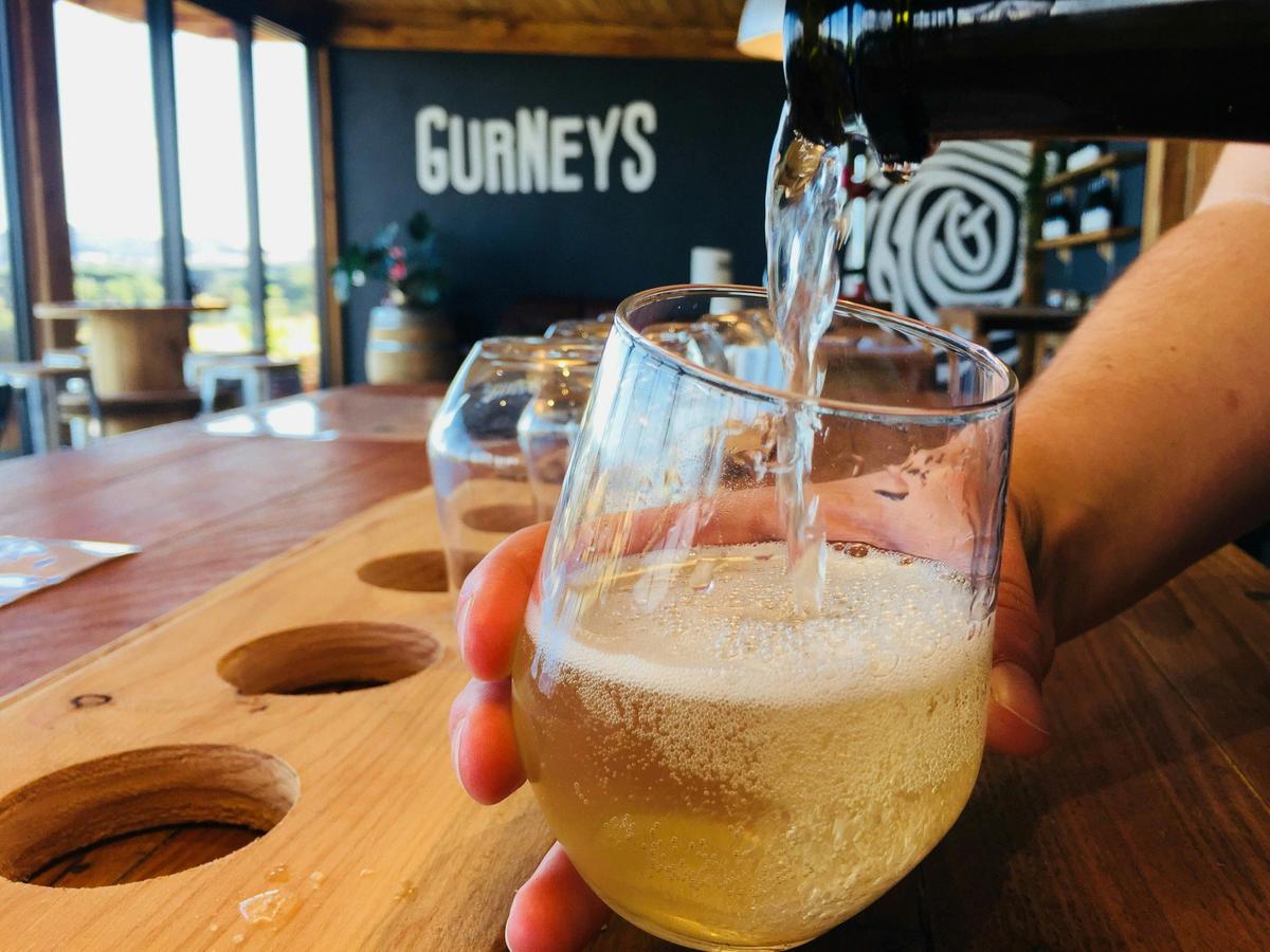 Cider being poured