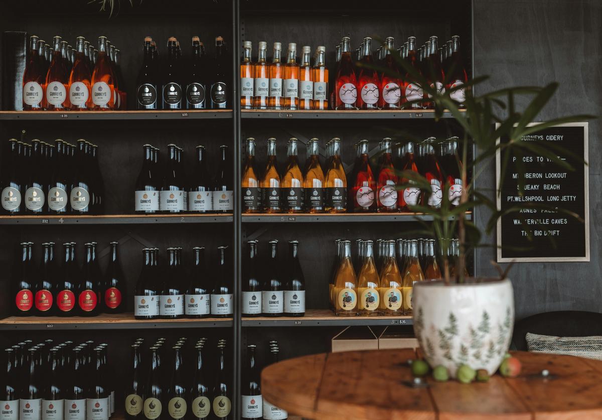 Range of ciders available for takeaway