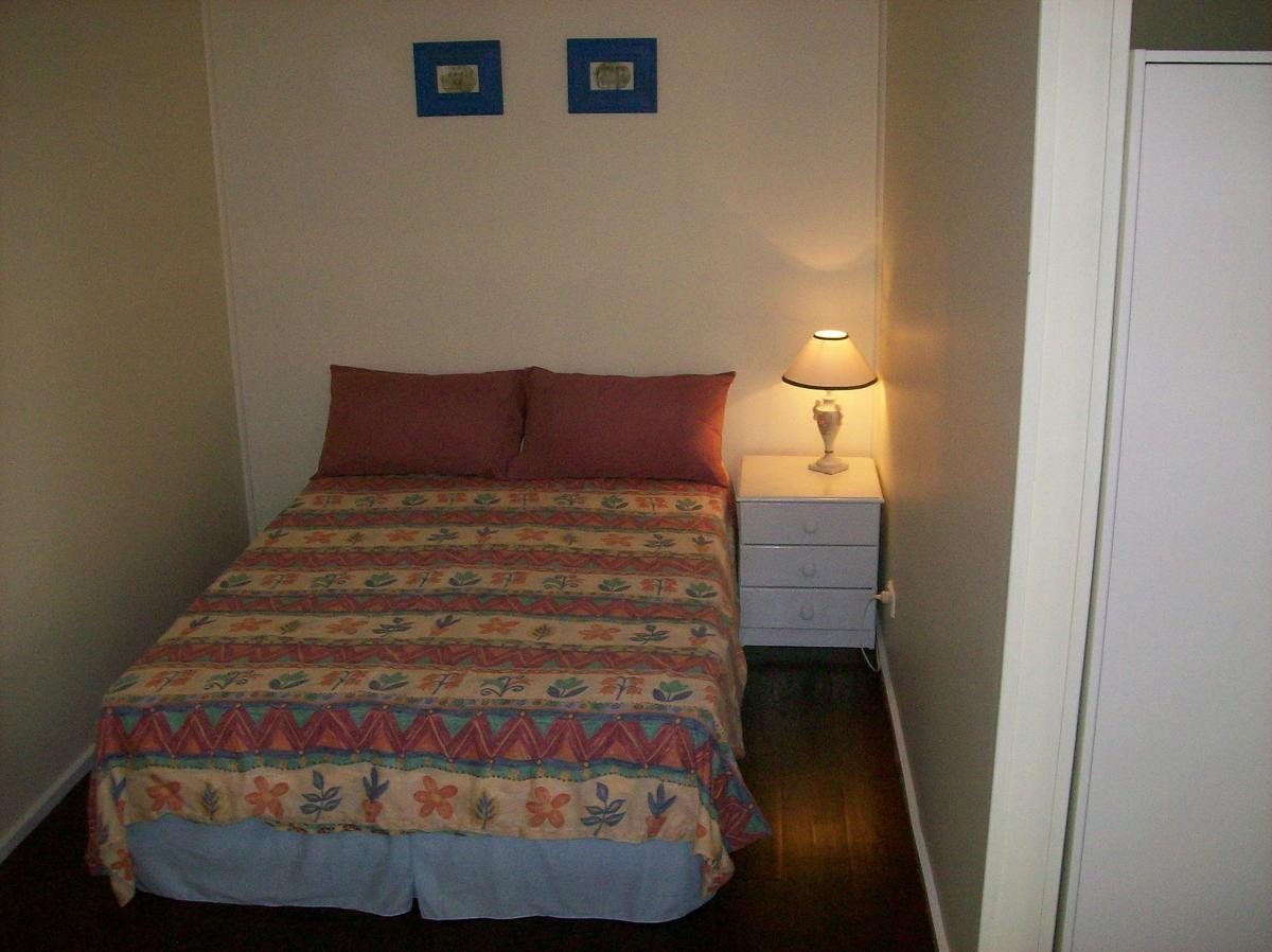 Private sleeping area with double bed