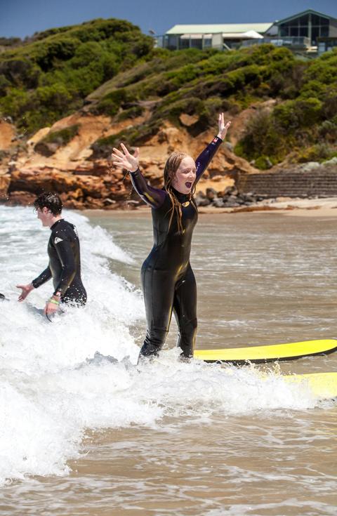 Learning to surf in Anglesea