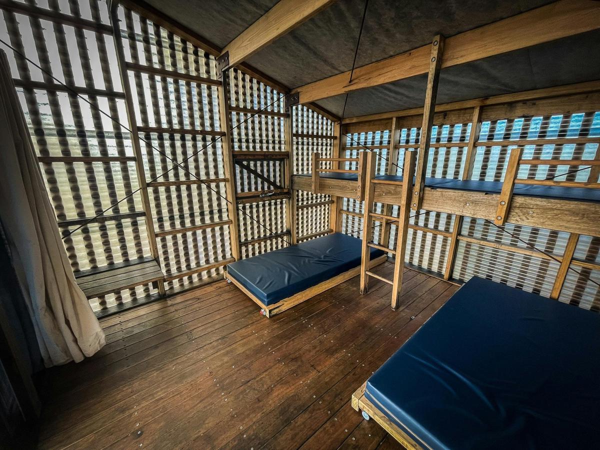 Basic but comfortable hiker huts on the trail