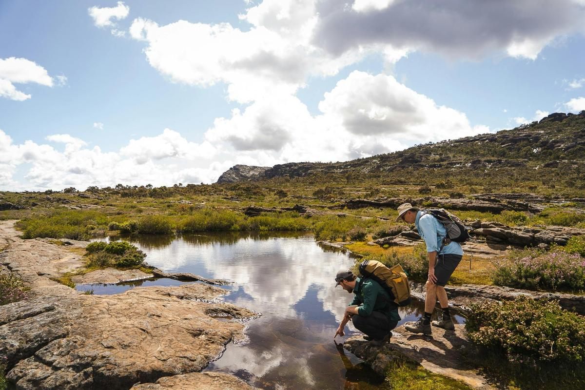 Incredible Landscapes - rock pools on the slopes of Gar are like windows in time