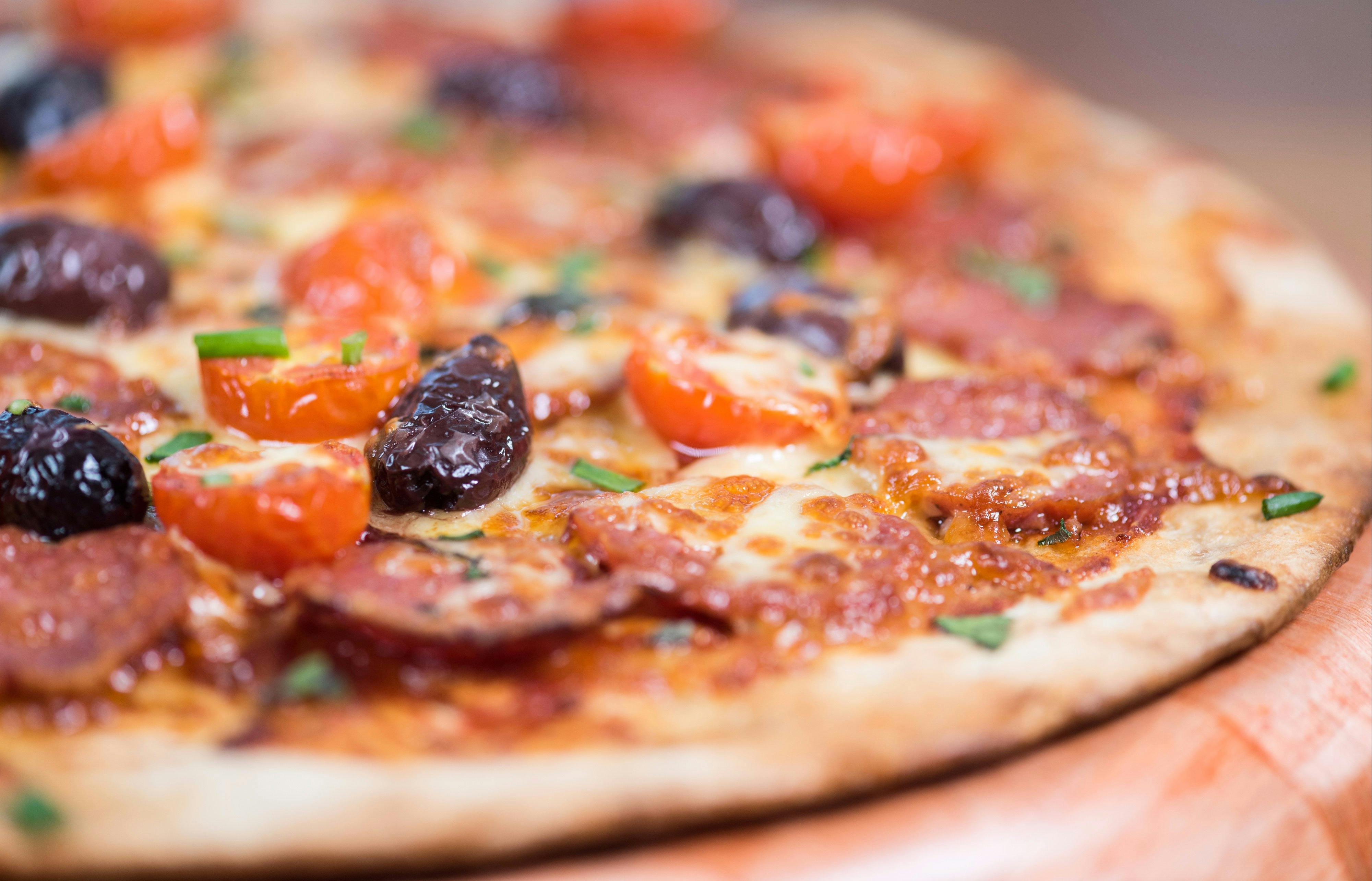 Gourmet pizzas available