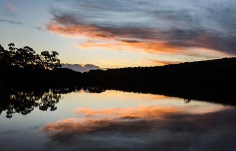 Sunset on the Genoa River