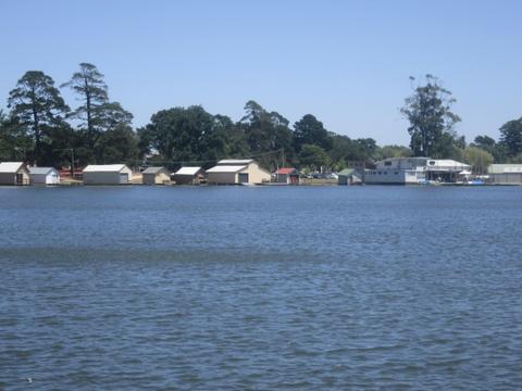 Boat sheds on Lake Wendouree