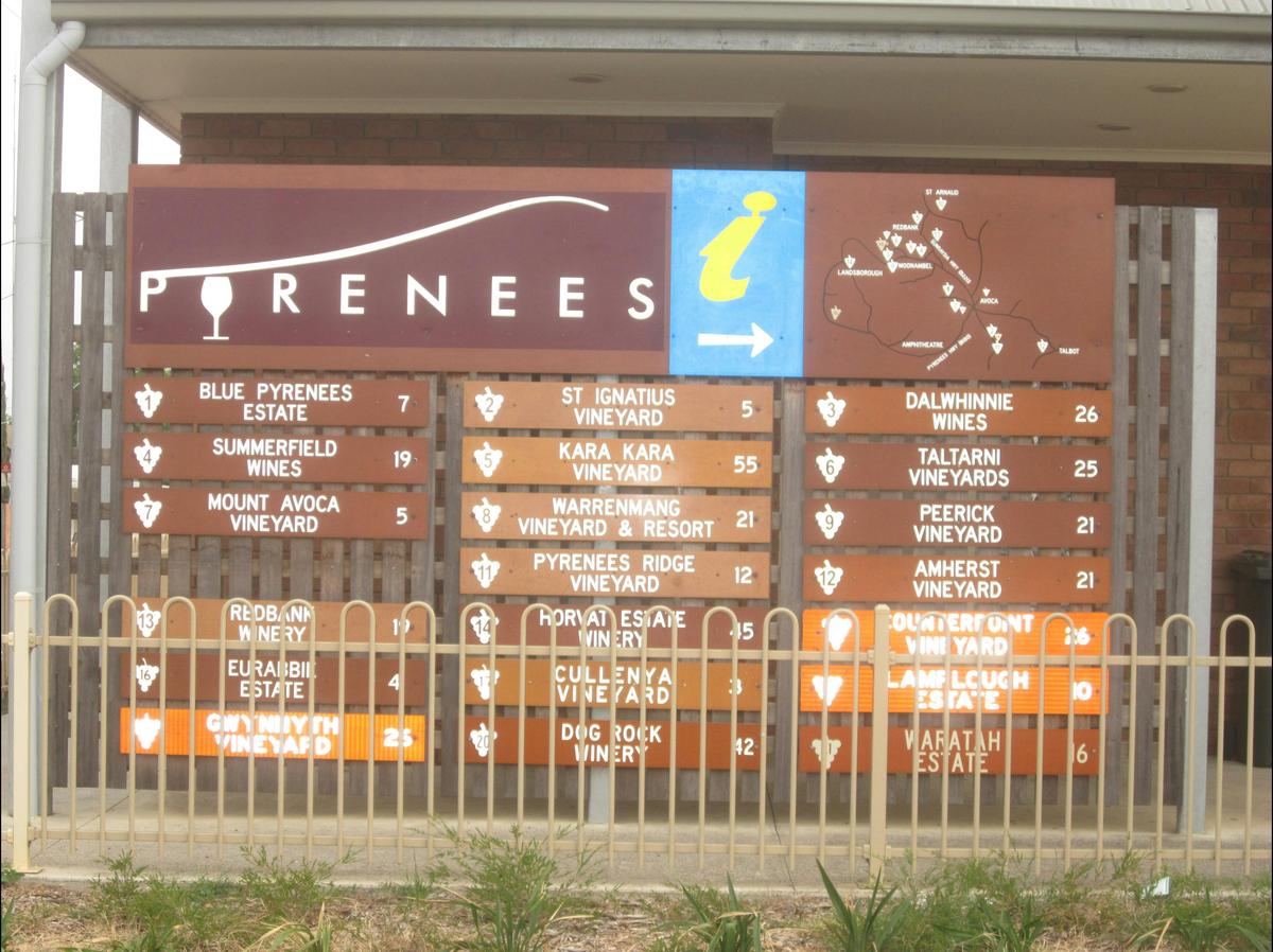 Pyrenees Wine map - PYRENEES