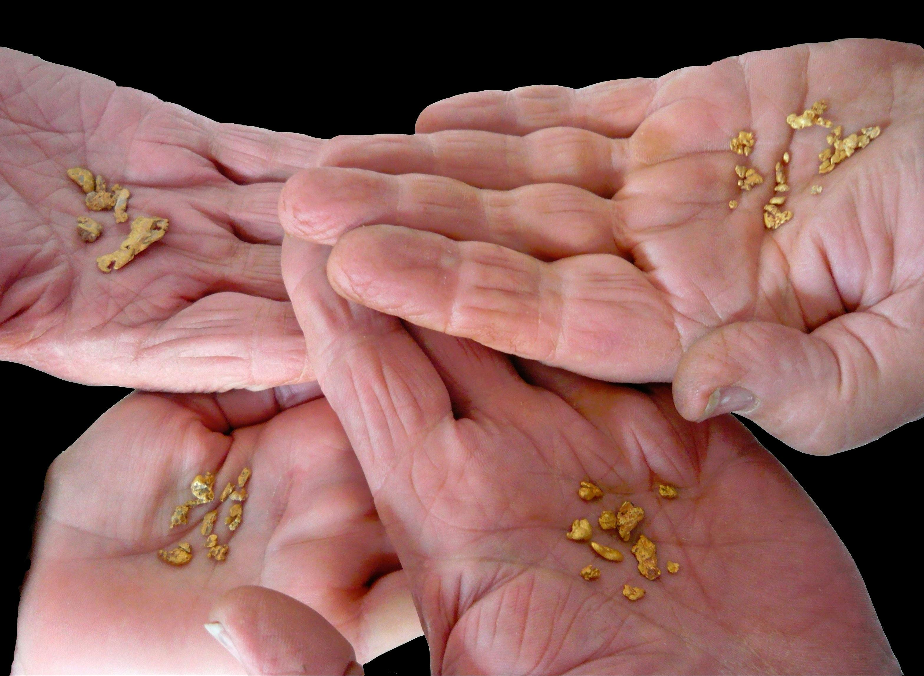 Gold found on a Gold & Relics Gold Prospecting Adventure