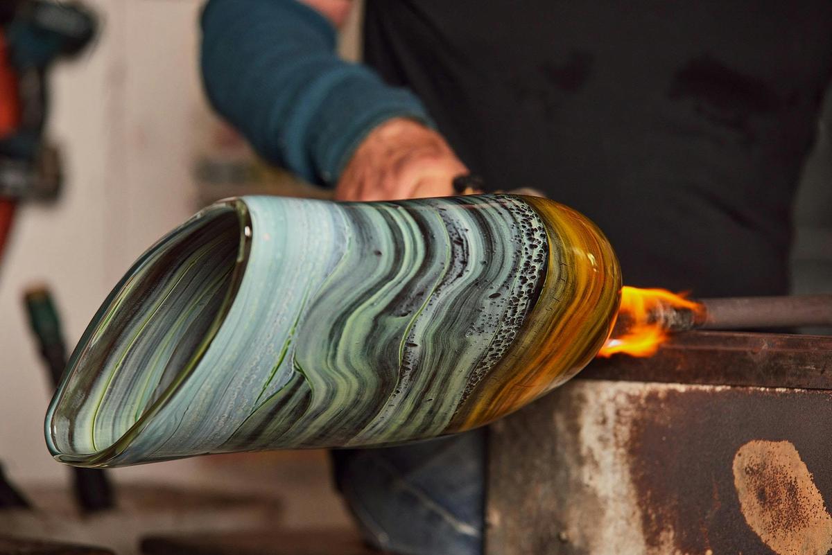 Close to finishing a vase