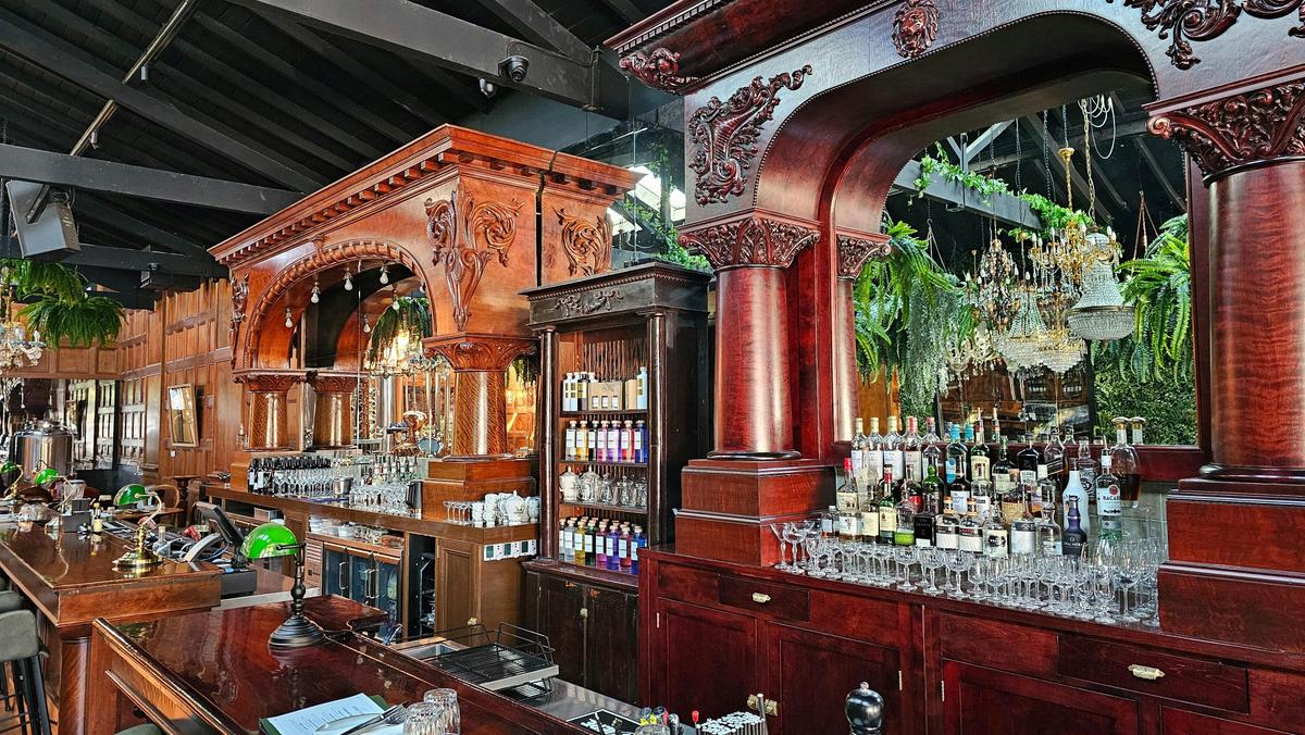 The one-of-a-kind saloon-style bar