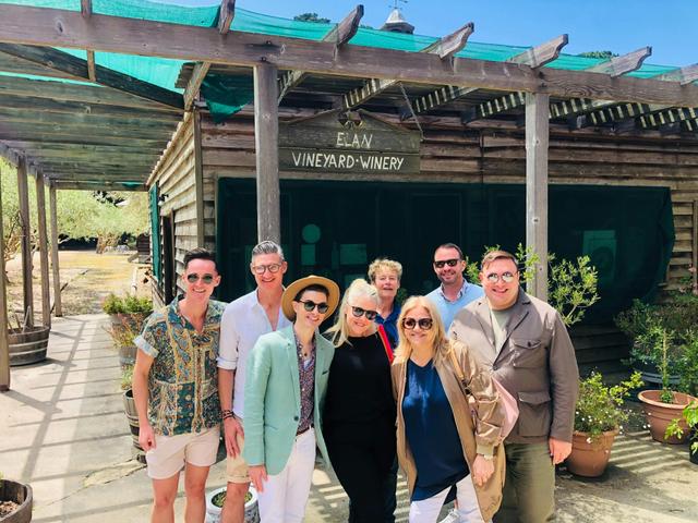 Guests enjoying the first stop of the day on our wine region tour Mornington Peninsula