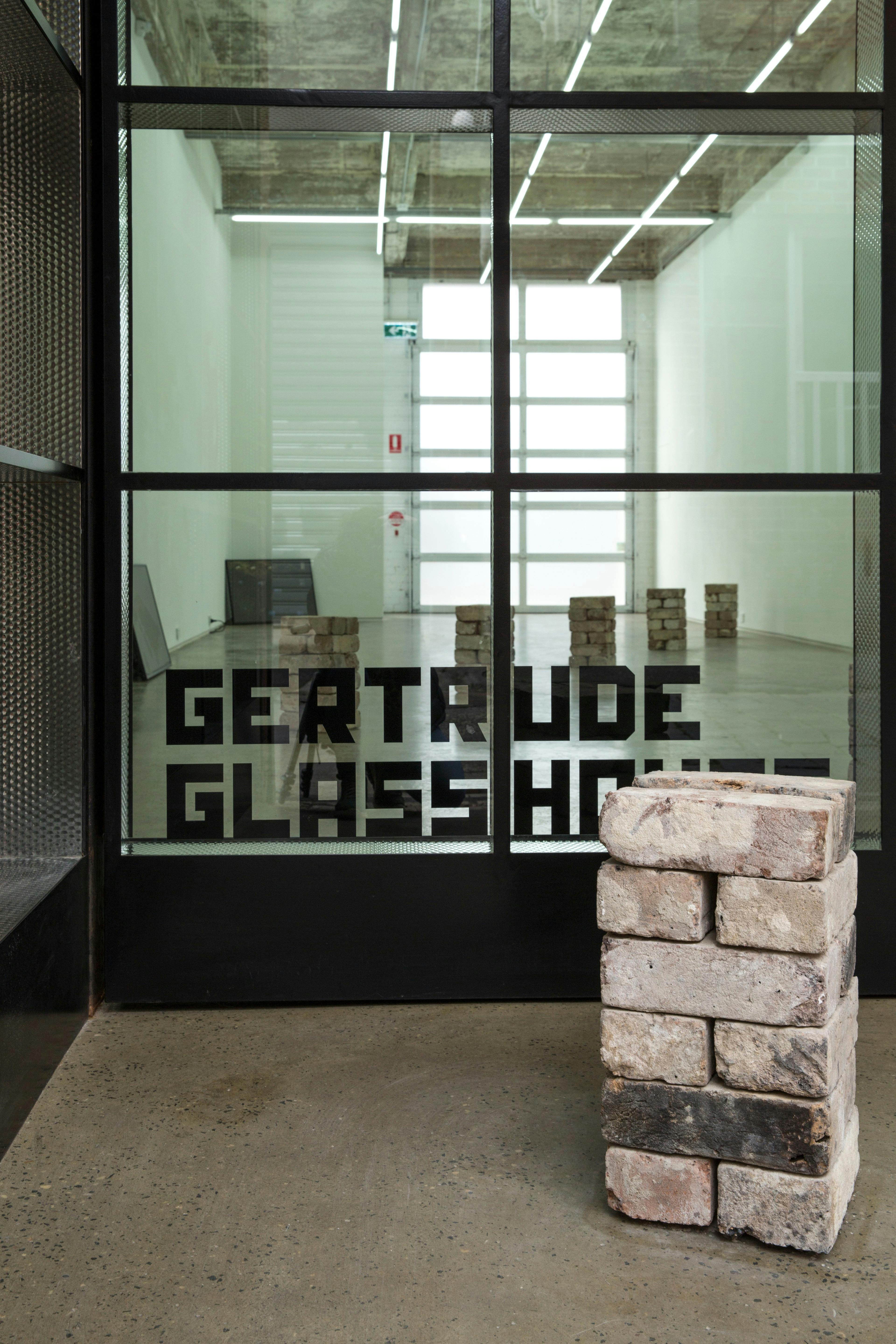 Installation view of Gertrude Glasshouse