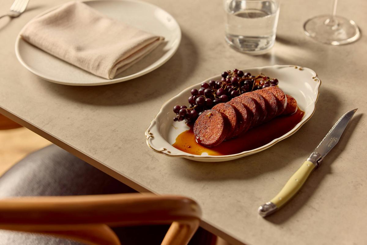 Wallaby merguez sausage with roasted grape
