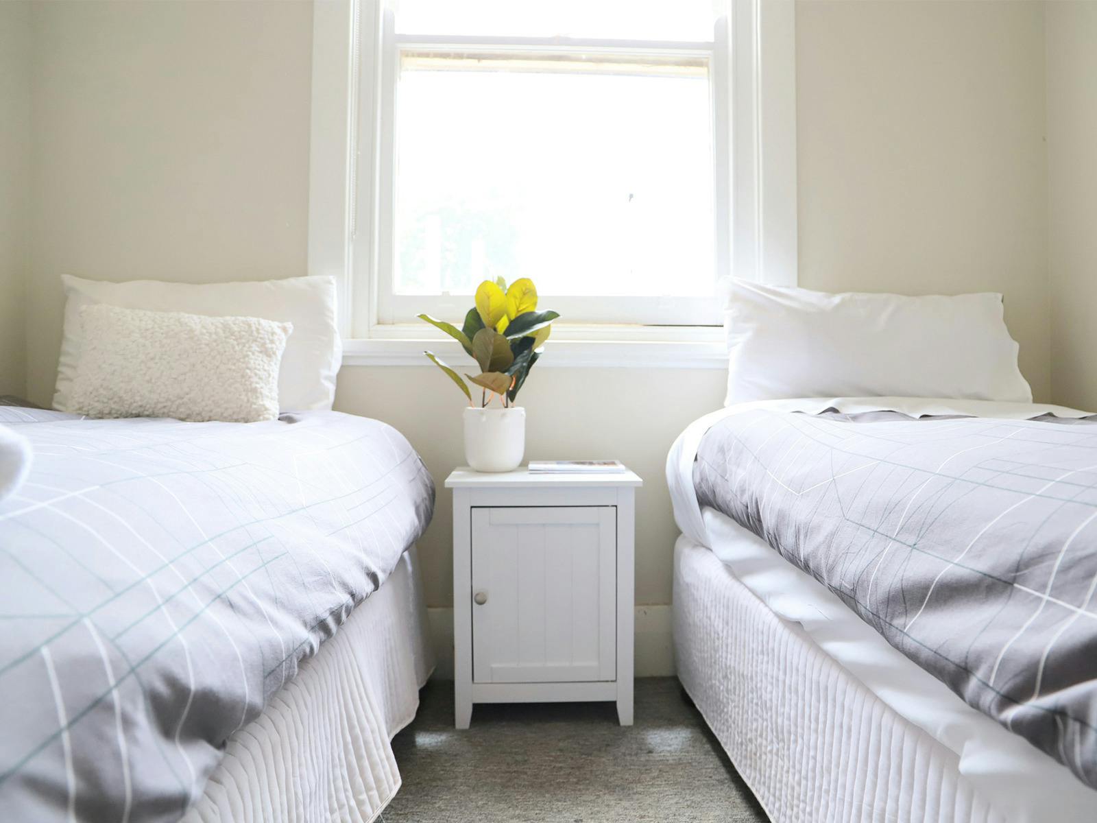Twin bed, within our five-bedroom, self-contained cottage.