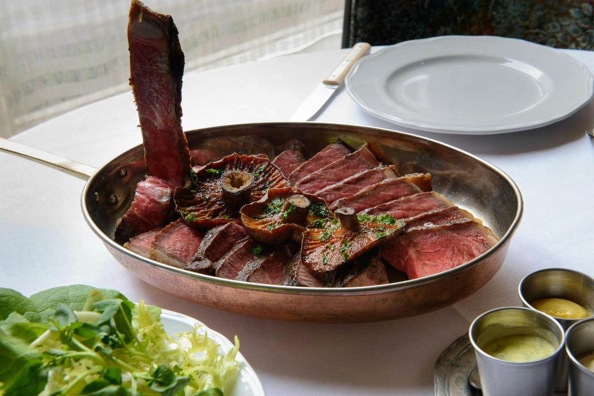 Dry aged grass fed T-bone