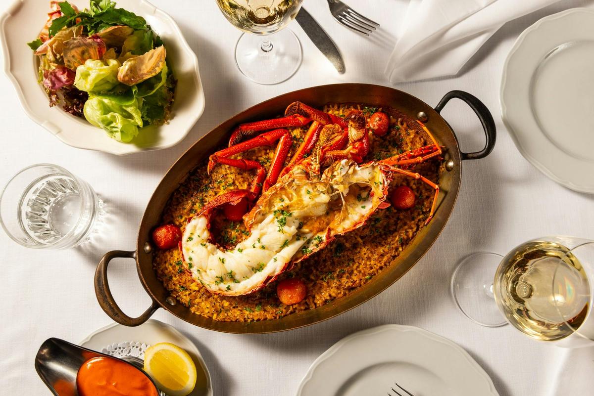 Rock lobster and rice