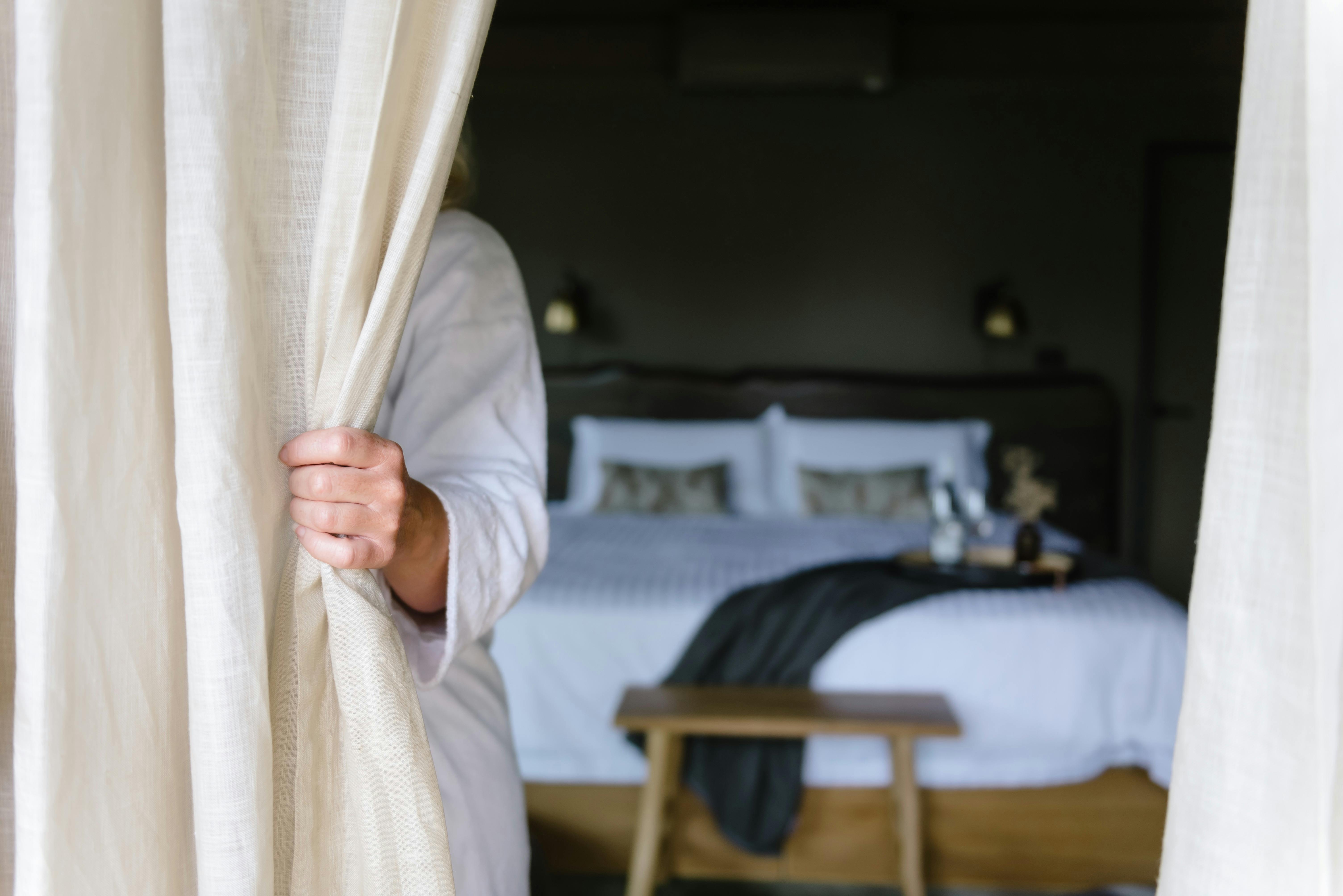 Peering through the curtains