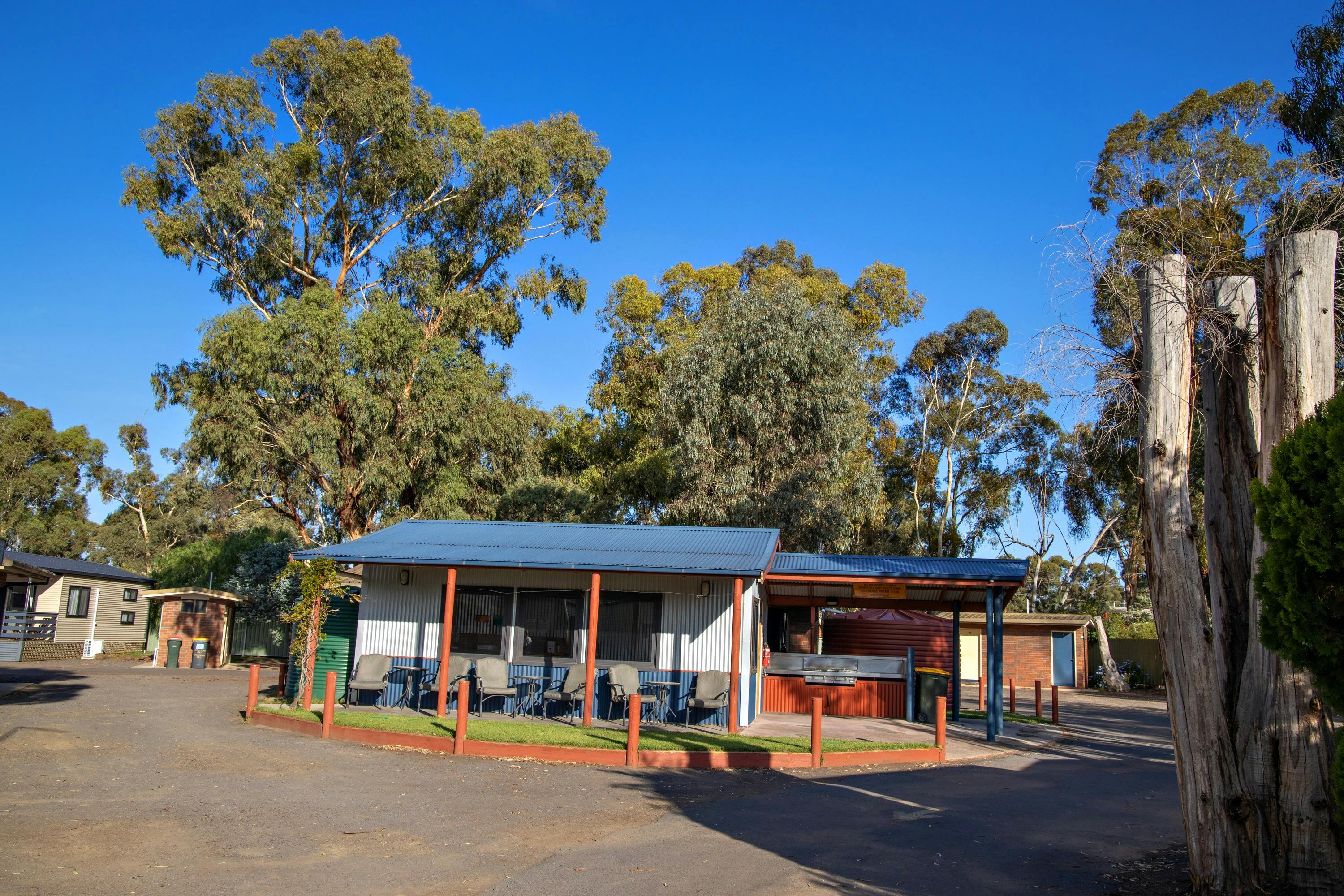 Camp kitchen and BBQ area