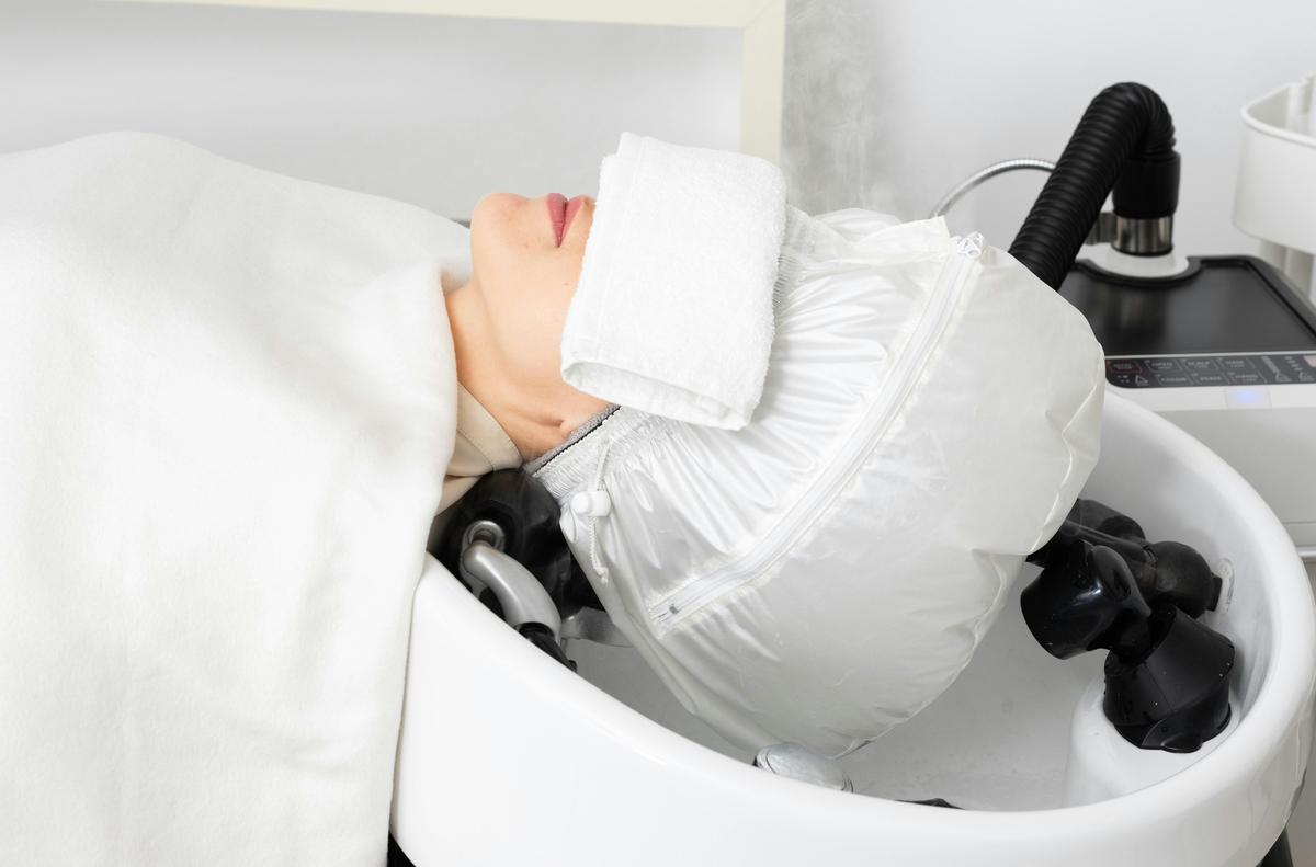 Japanese head spa steam therapy treatment for hair and scalp health in Melbourne