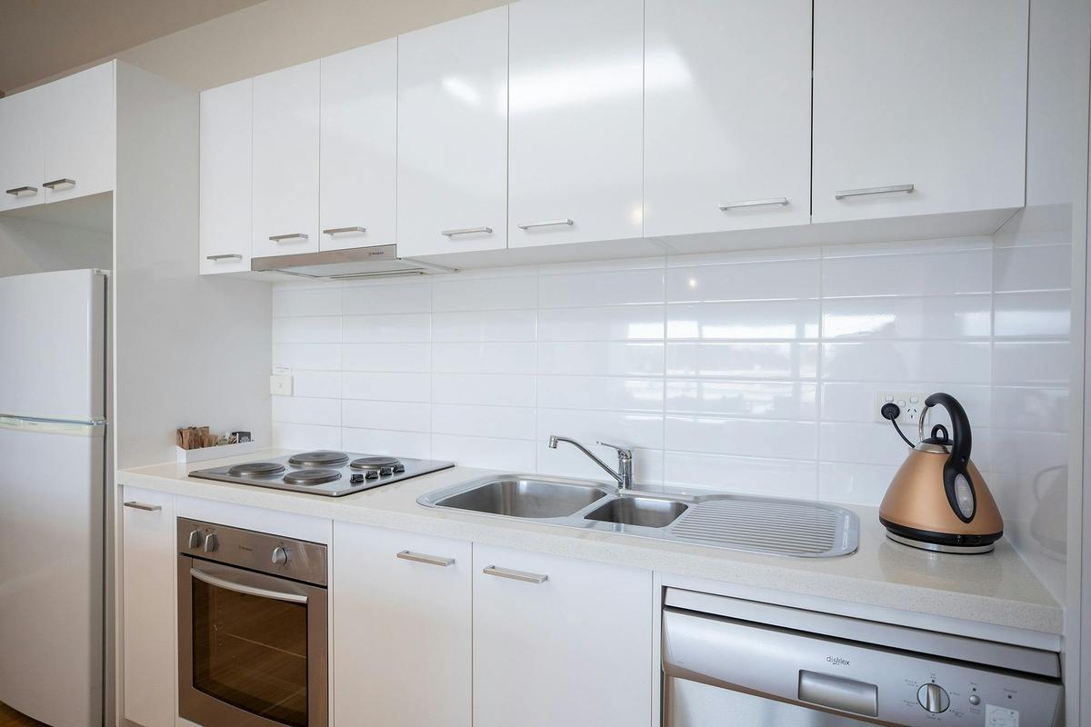 two bedroom apartment kitchen