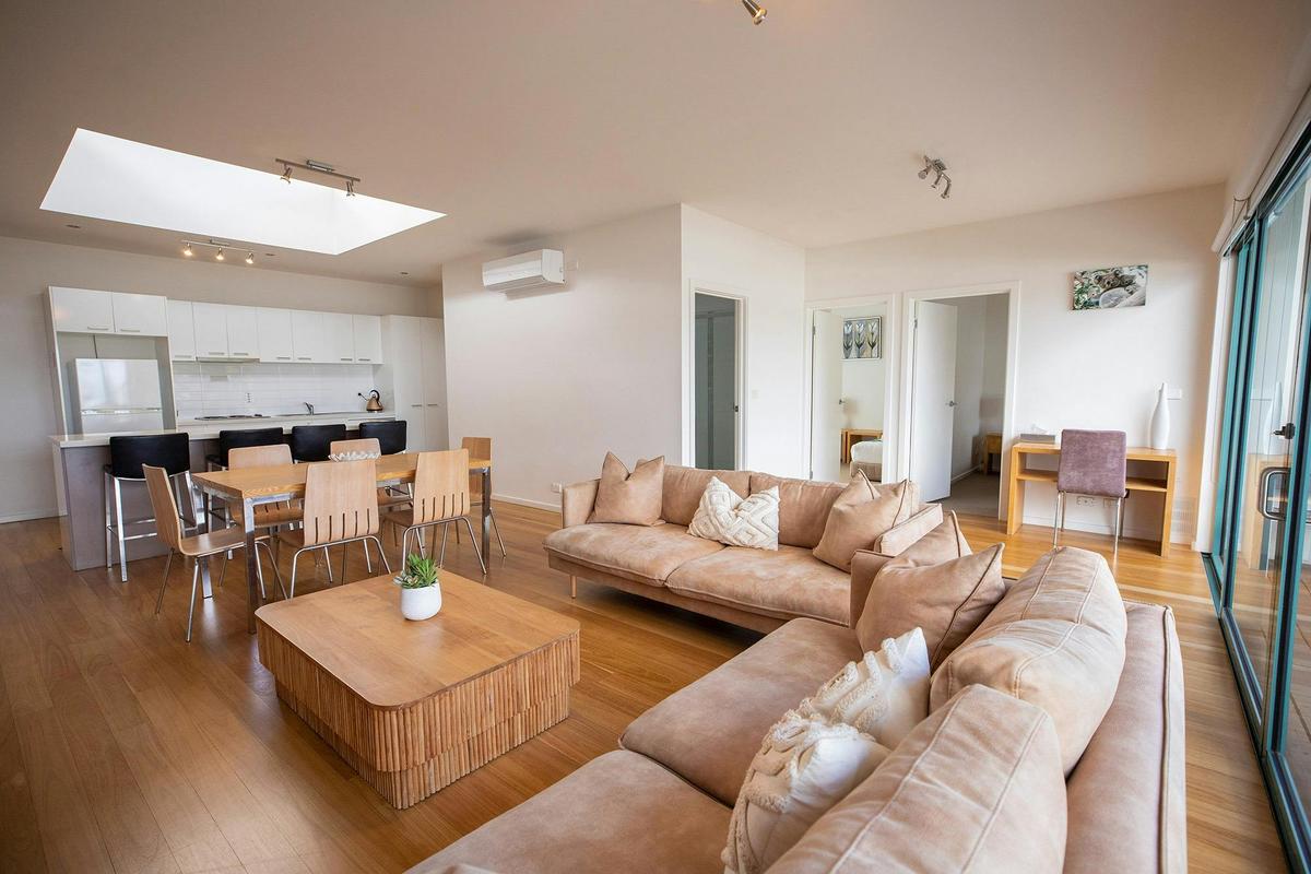 two bedroom apartment living area