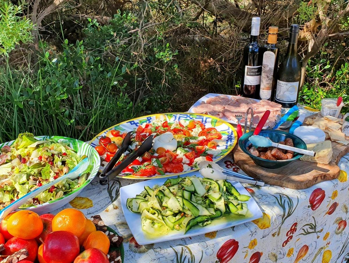 Signature picnic lunch on a Hedonistic Hiking tour