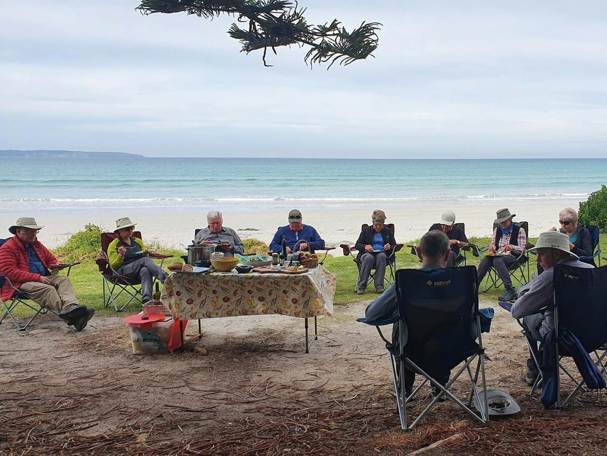 Picnic lunch on the coast in Portland