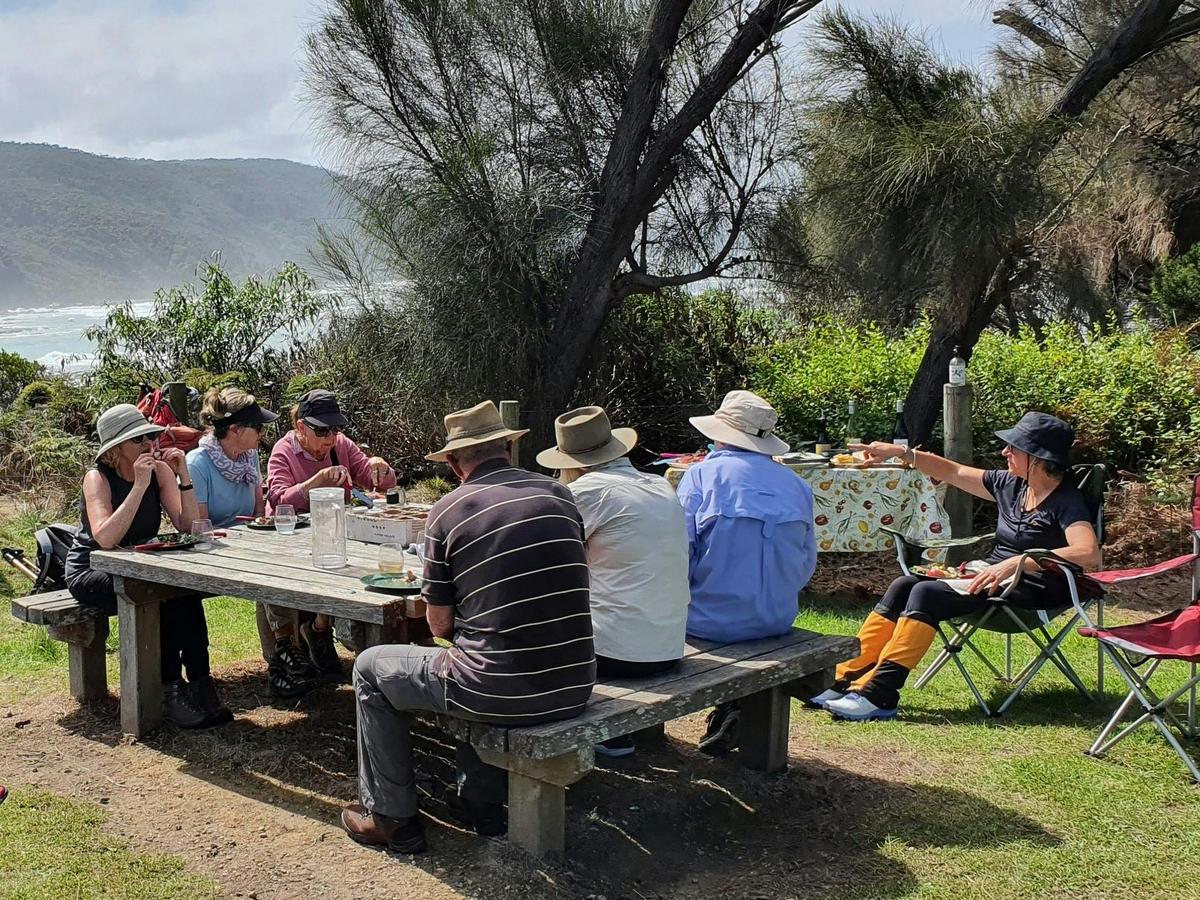 A well-earned lunch spot along the route