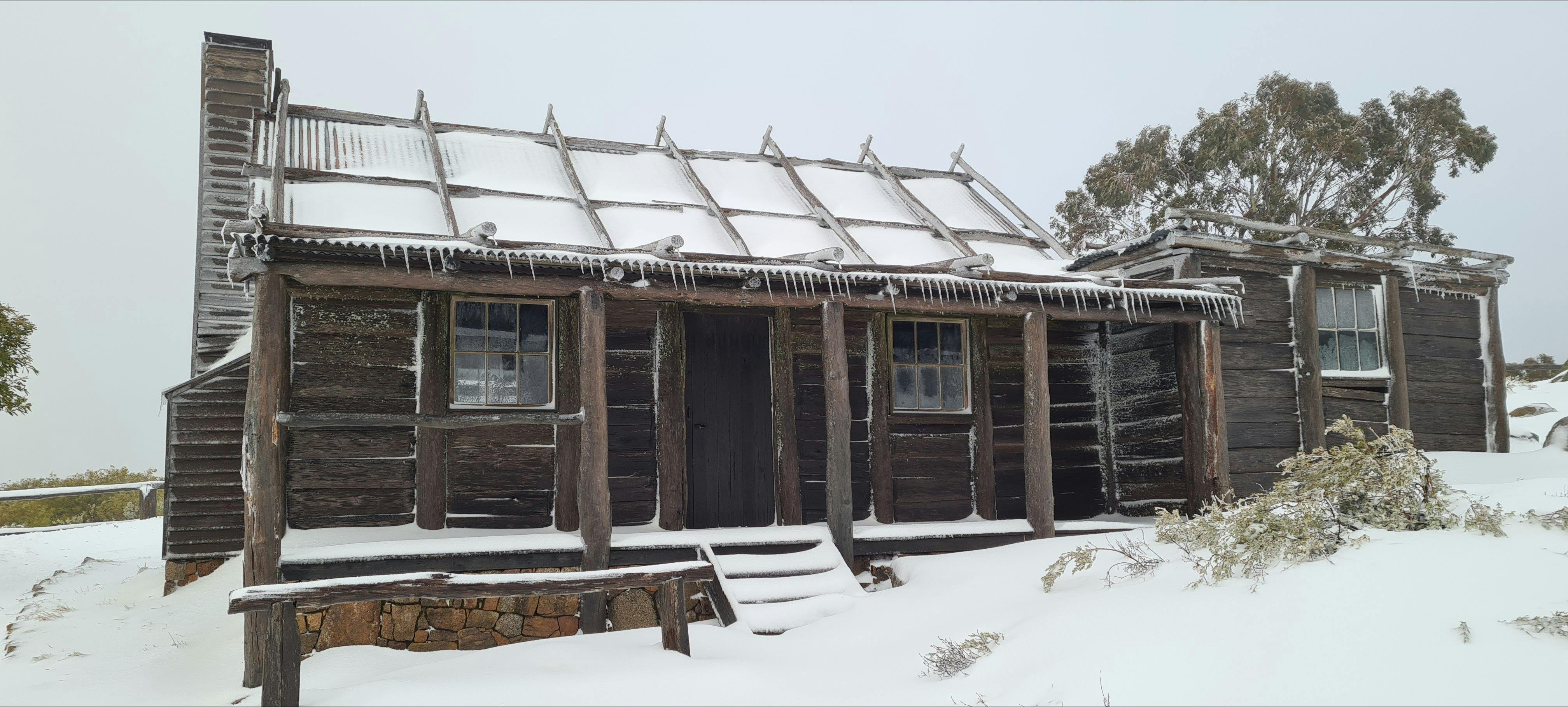 Craig's Hut in its winter's coat