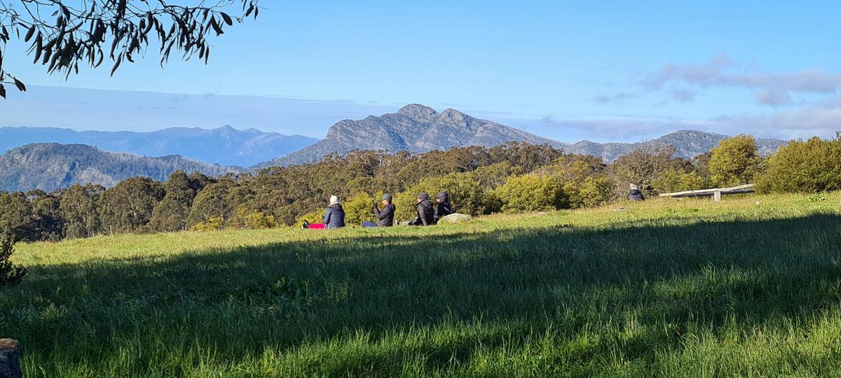 Mt Cobbler in the centre and Mt Buffalo to the left showing off their beauty in the afternoon sun.