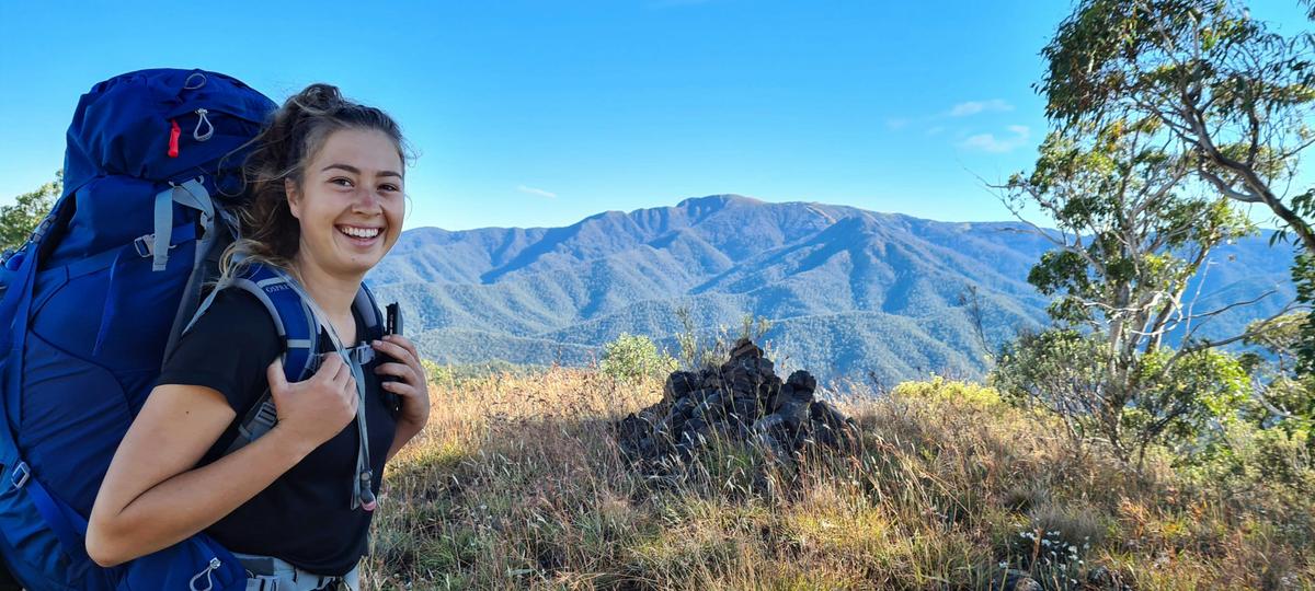 The views on the second day of this hike are magnificent. This one is of Mt Buller.