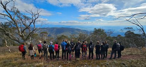 Soaking up the views of the Delatite Valley.